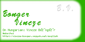 bonger vincze business card